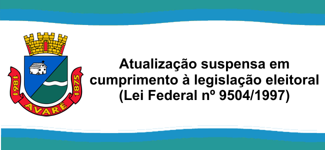 Atualização suspensa em cumprimento à legislação eleitoral (Lei Federal nº 9504/1997)