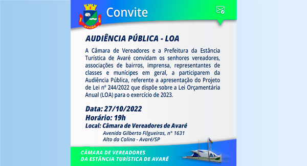 Audiência Pública -  LOA